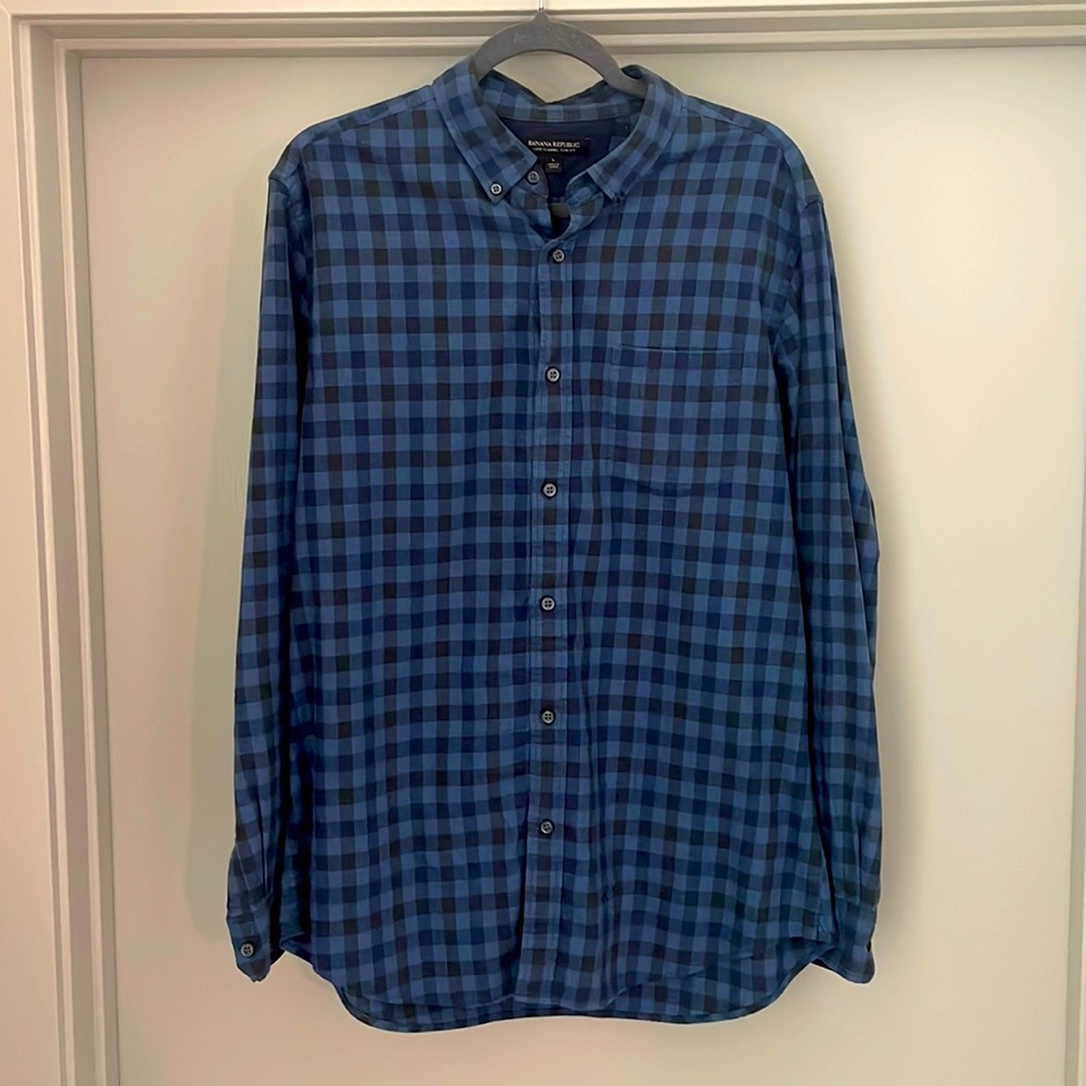 Banana republic men’s long sleeve casual button down/flannel